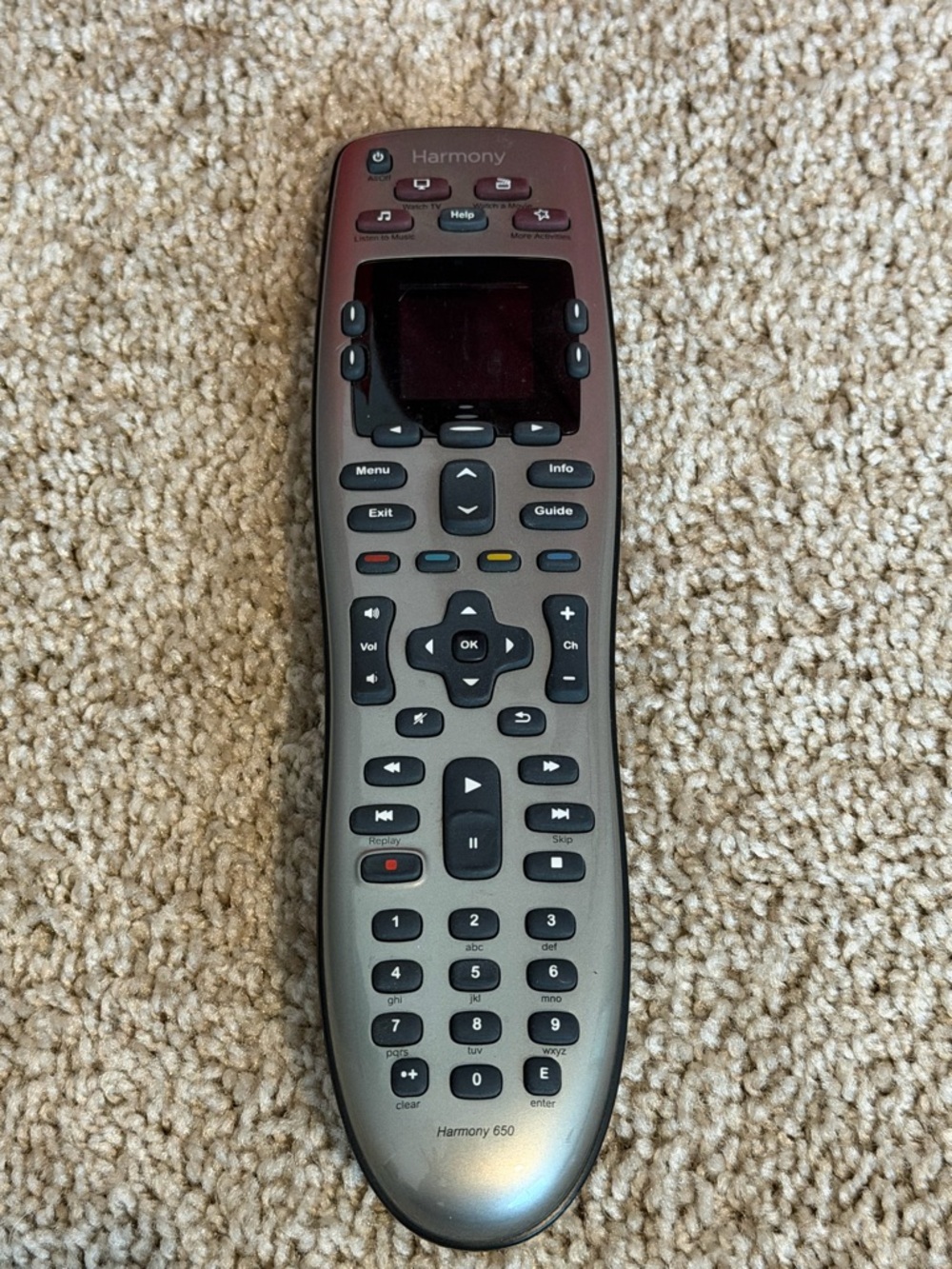 Logitech Harmony 650 Universal Remote Control Color Screen Multi-Device Tested